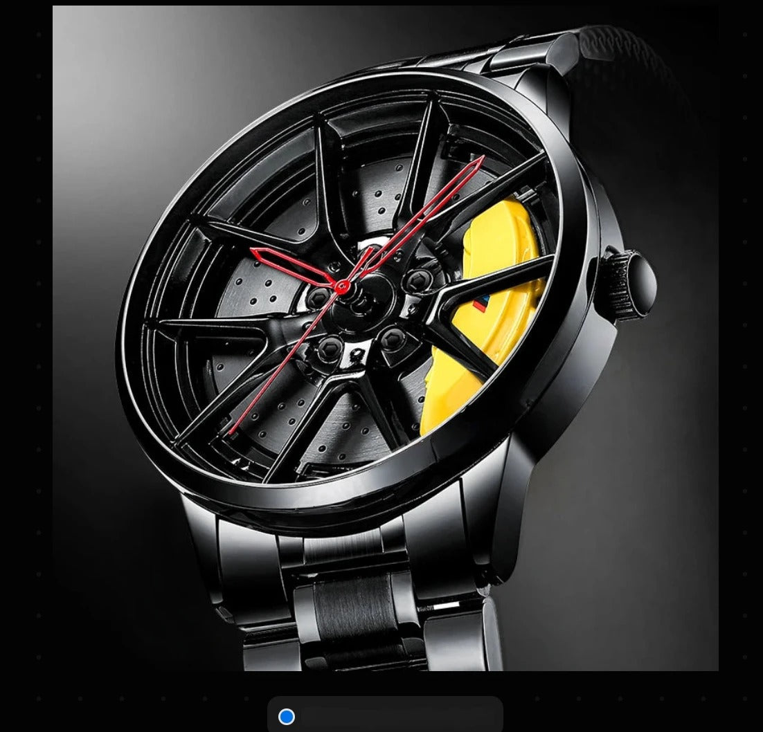 🏎️ Racing-Inspired Luxury Watch | Sport Rim Hub Design