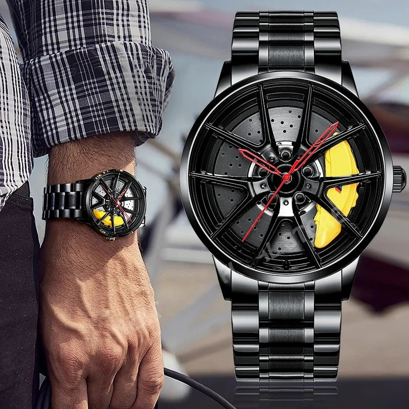 🏎️ Racing-Inspired Luxury Watch | Sport Rim Hub Design